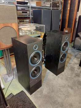 Preview: B&W Matrix 3 Standlautsprecher High-End in Esche schwarz 3-Wege England 1988